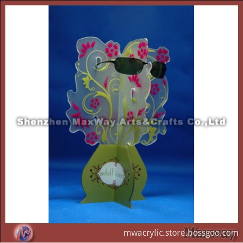 Special Profile Acrylic Sunglasses/Eyeglasses Display Rack with Beautiful Pattern